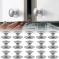 thumbnail image 1 of Wekvgz 15pcs Drawer Knob Set Stainless Steel Non drill Self Adhesive Cabinet Knobs Easy Installation Kitchen Hardware Brushed Nickel Cabinet Knobs for Wardrobe Drawer Dresser (Silvery), 1 of 12