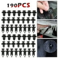 thumbnail image 1 of Fznkrag 190Pcs Car Retainer Clips Auto Bumper Retainer Clips Push Bumper Fastener Rivet Clips with 6 Size Universal Plastic Fender Clips, 1 of 8
