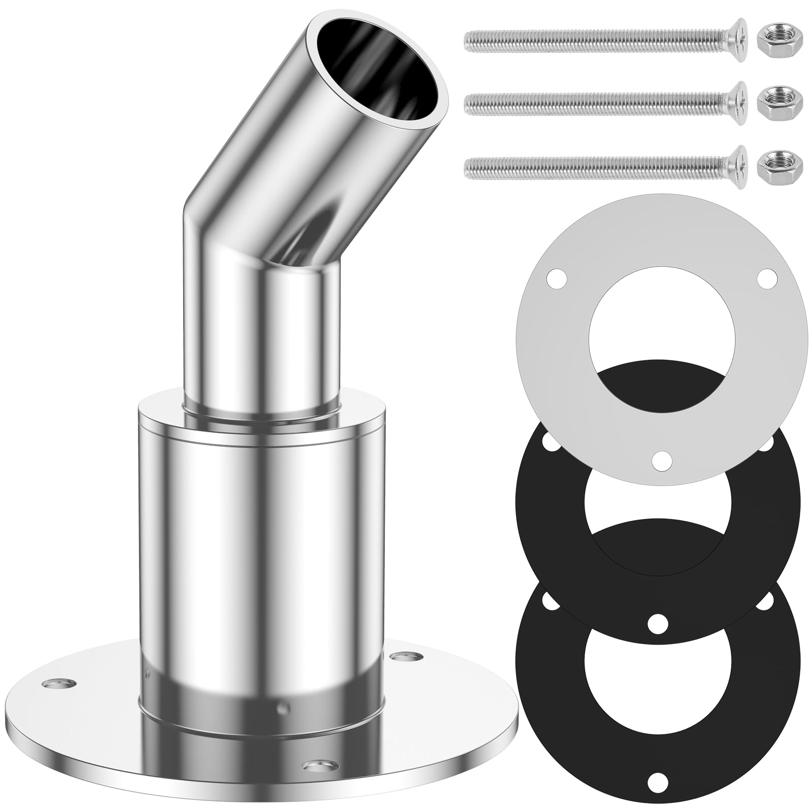 Pluokvzr 24mm/0.94inch Thru Hull Exhaust Skin 316 Stainless Steel Thru