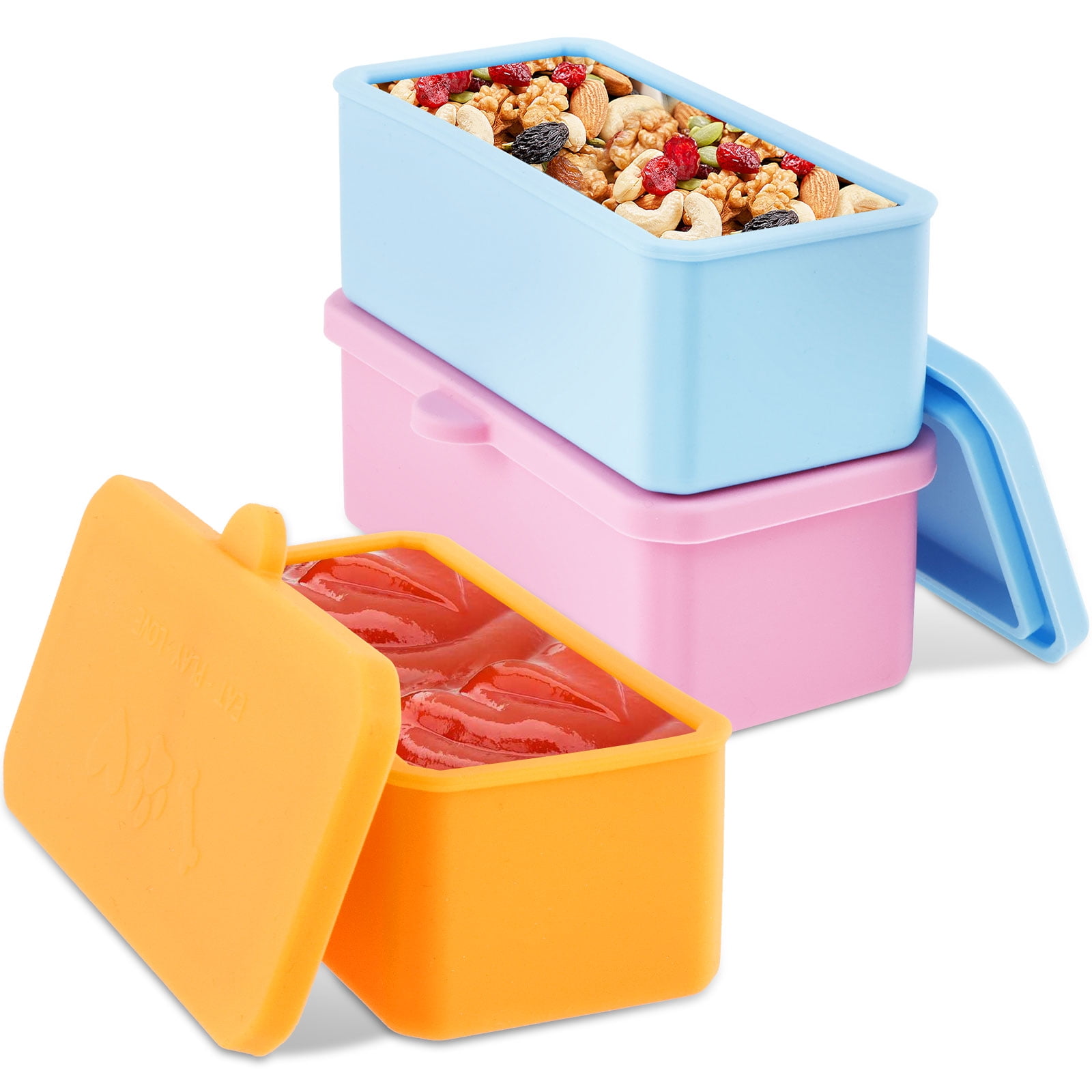 6 Pack Stainless Steel Salad Dressing Containers - 1.6 Oz Leakproof, Reusable To-Go Cups With Lids