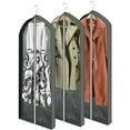 thumbnail image 1 of Tzgsonp 3 Pack Hanging Garments Bags, Clear Front Non-WovenClothes Cover Bag Waterproof Suit Storage Bags for Hanging Clothes Travels, 1 of 7