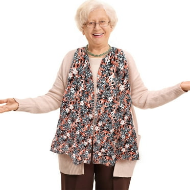 Pluokvzr 3 Packs Adult Bibs for Eating Washable and Reusable Clothing Protectors for Elderly Women