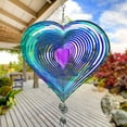 thumbnail image 1 of Tzgsonp 3D Heart Wind Spinner Metal Stainless Steel Heart Wind Catchers with Hook Hanging Wind Spinner Rotatable Love Heart Wind Chimes, 1 of 7