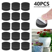Fznkrag 40 PCS Invisible Pot Feet Pots and Flowers Rubber Risers for Pots Solid Rubber Pots Risers Pot Lifters for Indoor or Outdoor Planters