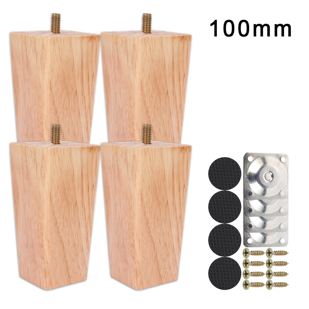 Pluokvzr 4PCS Height Sofa Legs Wooden Furniture Legs Replacement