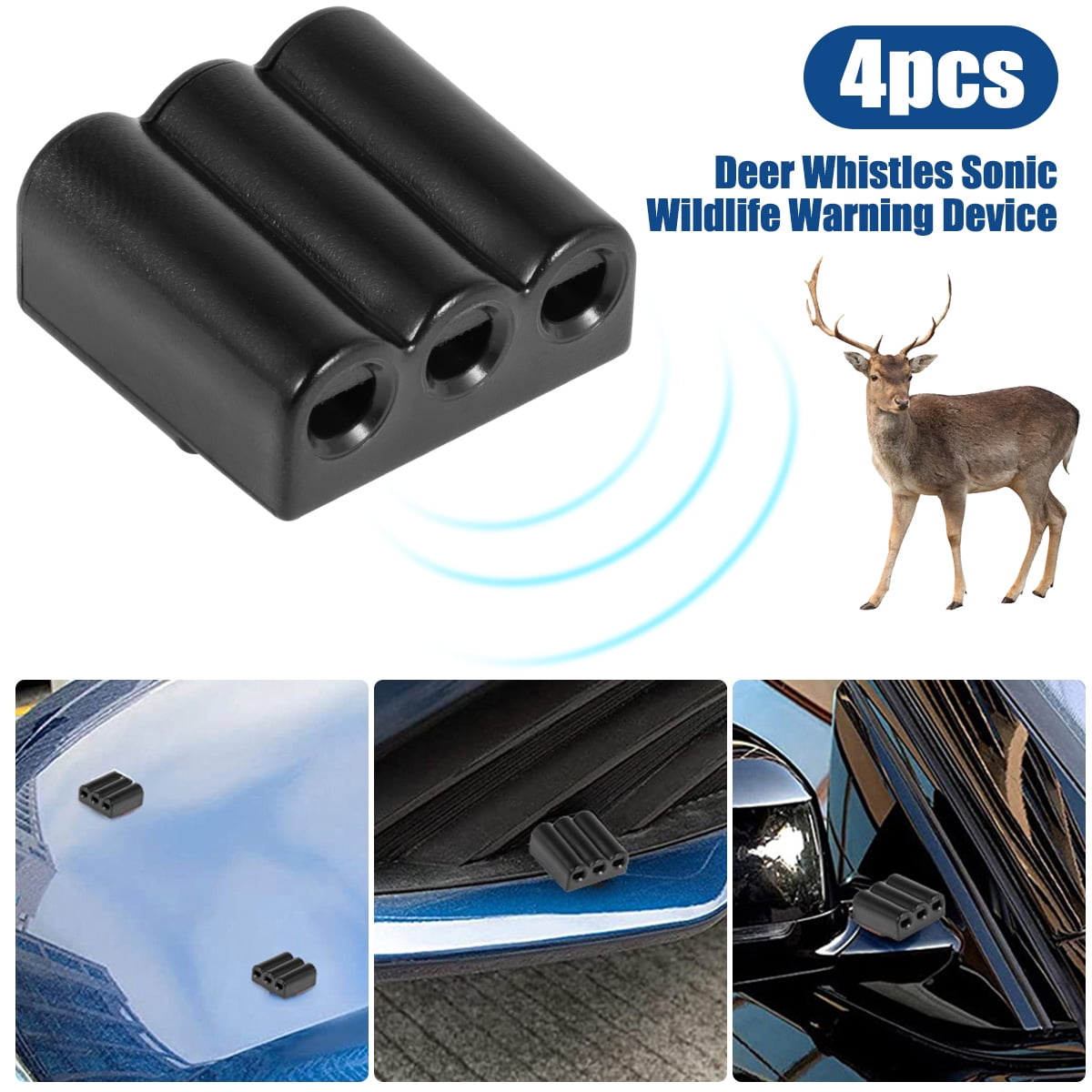 Pluokvzr 4Pcs Deer Warning Whistles Device Plastic Deer Repelling