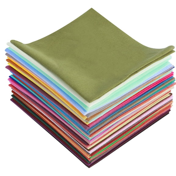 Pluokvzr 50pcs Cotton Fabric 25x25cm DIY Craft Precut Quilting Fabric 50 Colors Soft Cotton Quilting Fabric Multipurpose Pre Cut Patchwork Squares for Quilting Sewing Project Patchwork DIY Crafts