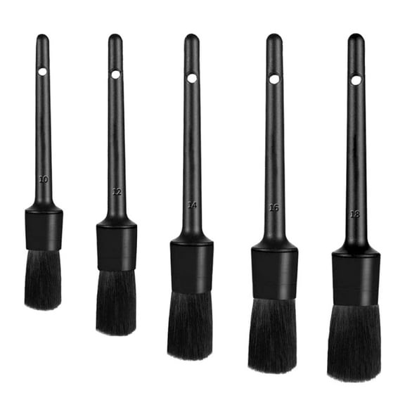 Fznkrag 5PCS Auto Car Detailing BrushCar Interior Cleaning Kit Automotive Detail Brushes for Wheels Engine Dashboard