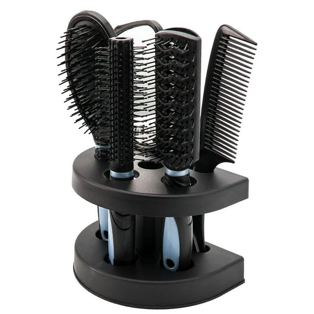 Pluokvzr 5PCS Hair Brush Comb Set with Shelf Hair Styling Tools Hairdressing Combs Set Gift Professional Salon Products Brush