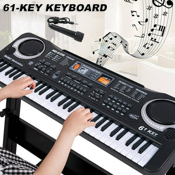 Fznkrag 61 Keys Digital Music Electronic Keyboard Electric Piano Organ & Microphone Set