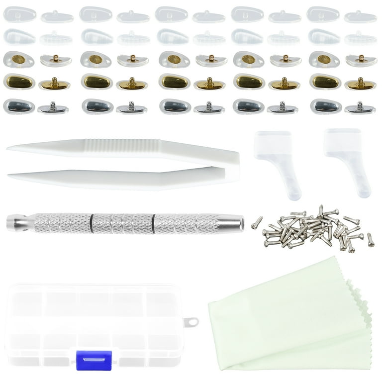 Pluokvzr 69pcs Eyeglasses Nose Pads Repair Kit Comfortable Glasses