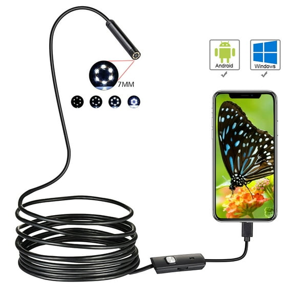 Grusce 6LED B 2m 3IN1 Endoscope Otoscope Wifi Camera Inspection Ear Wax for Android