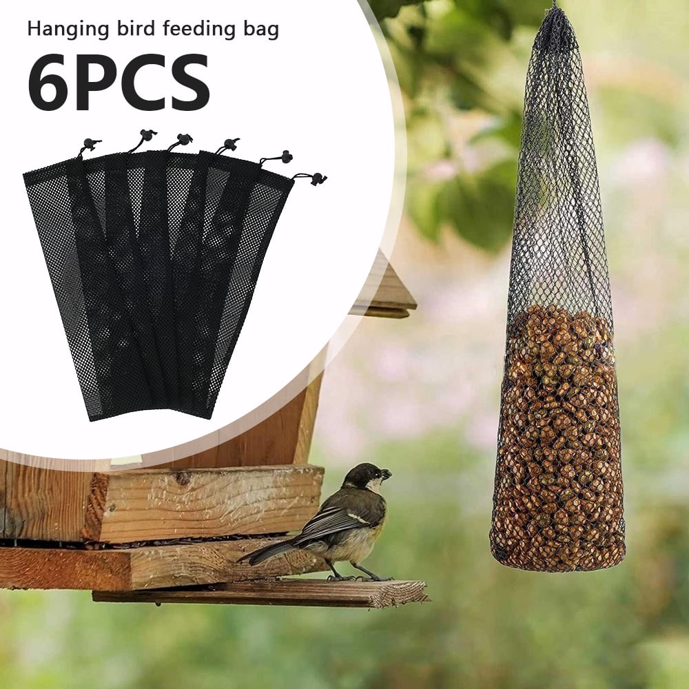Pluokvzr 6Pcs Bird Feeders Thistle Seed Sacks Extra Large Finch Feeder