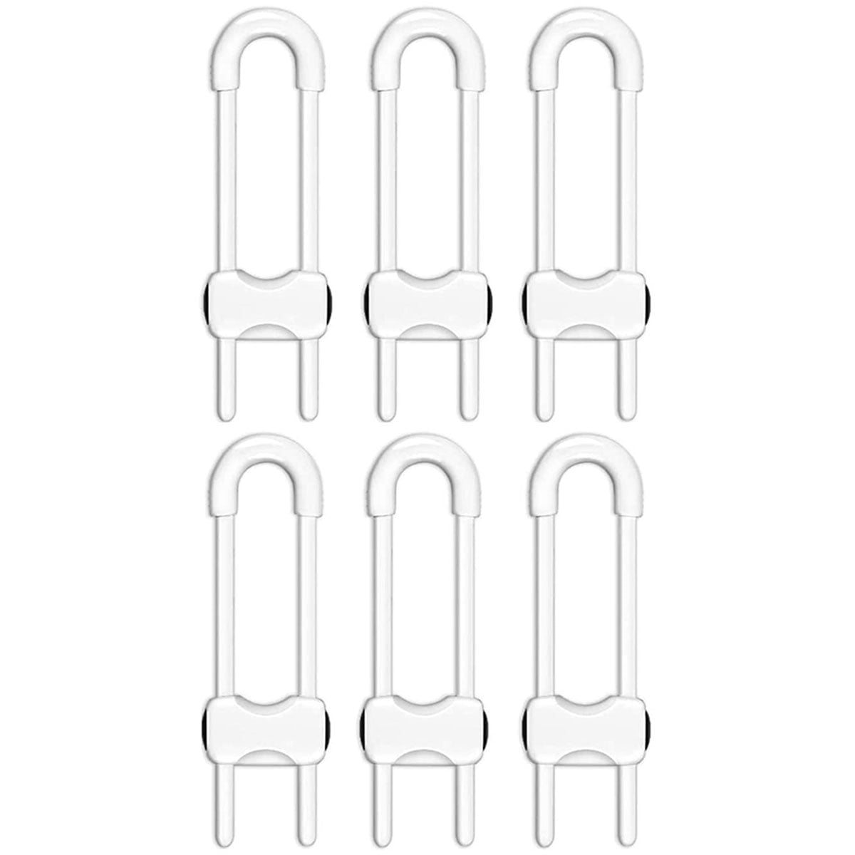 Pluokvzr 6pcs Sliding Child Safety Locks Baby Proofing