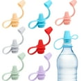 thumbnail image 1 of Fznkrag 7pcs Baby Water Bottle Cap Silicone Bottle Top Nozzle Adapter Leakproof Water Bottle Nozzle Portable Reusable Baby Water Bottle Cap for Kids 28mm Standard Water Bottle Nozzle, 1 of 11