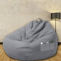Pluokvzr Bean Bag Chair Cover Only Storage Stuffed with Inner Liner Cotton Canvas Beanbag Seat Covers(Without Filling)