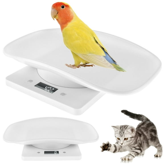 Pluokvzr Dog Scale 10kg/1g High Precision Small Pet Weighing Scale Lightweight Portable Kitchen Digital Scale g/ml/oz/lb.oz Anti-Slip Pet Scale for Puppy Kittens Small Pet