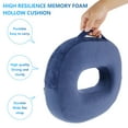 thumbnail image 1 of Fznkrag Donut Memory Foam Seat Cushion High-rebound Memory Cotton Seat Cushion Hemorrhoids Relief Mat, 1 of 10