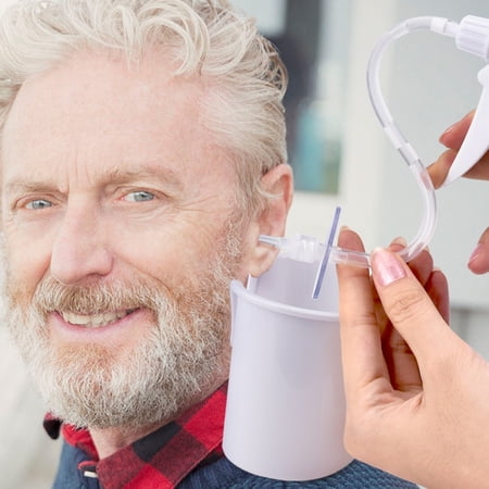 Pluokvzr Ear Wax Removal Cleaner Tool Cleaning Kit Irrigation + 5 Basin Tips For Ear Cleaning