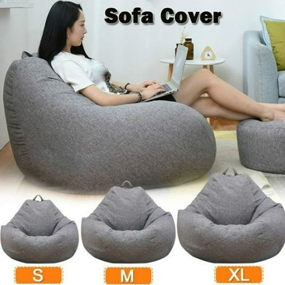 Fashion Large Bean Bag Sofa Cover Lounger Chair Sofa Ottoman Seat Living Room Furniture Cover