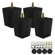 Fznkrag Height Sofa Legs Set of 4 Wooden Furniture Legs Wood Sofa Legs Solid Replacement Furniture Legs Armchair Cabinet Feet