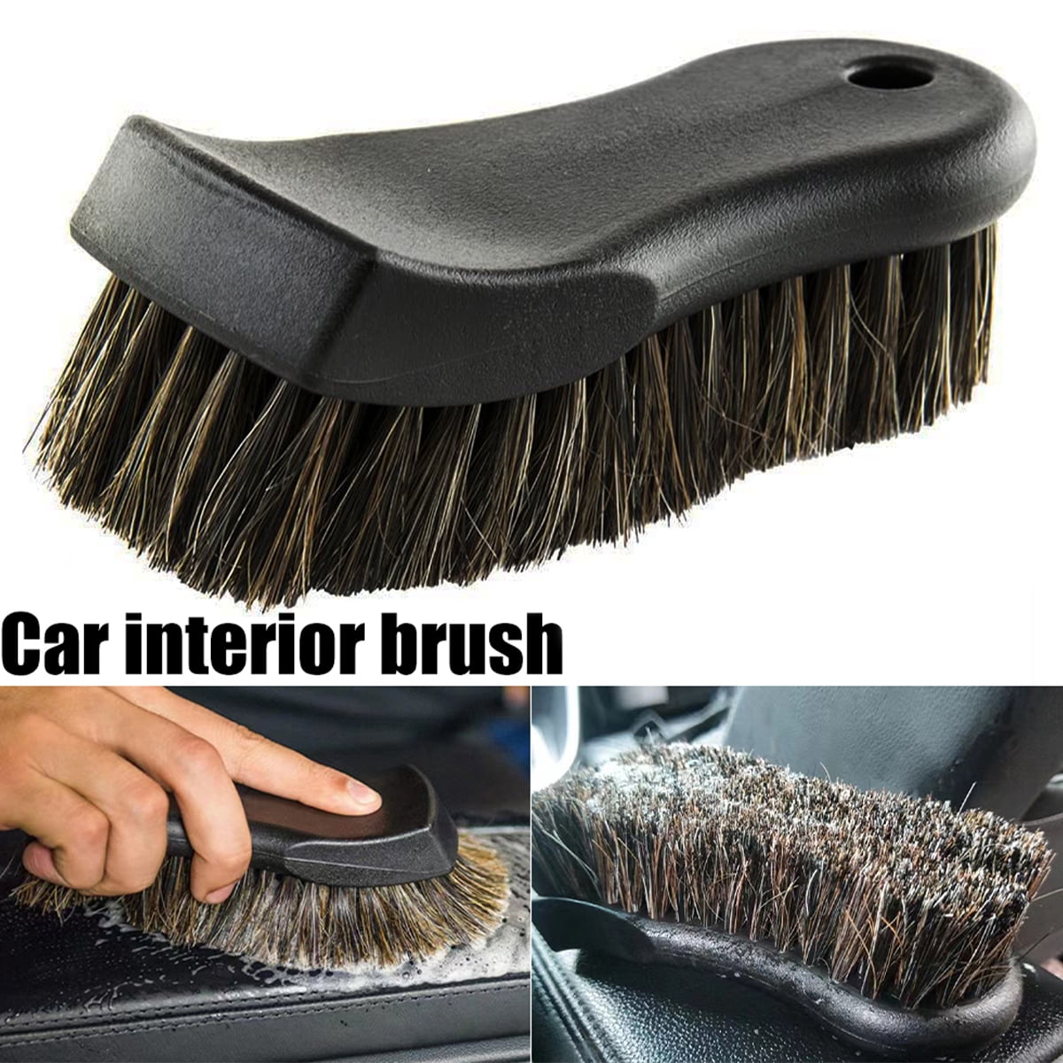 Natural Horsehair Hand Broom & Dustpan – Soft Upholstery Brush For Furniture, Couches, Counters, Fireplace Ash
