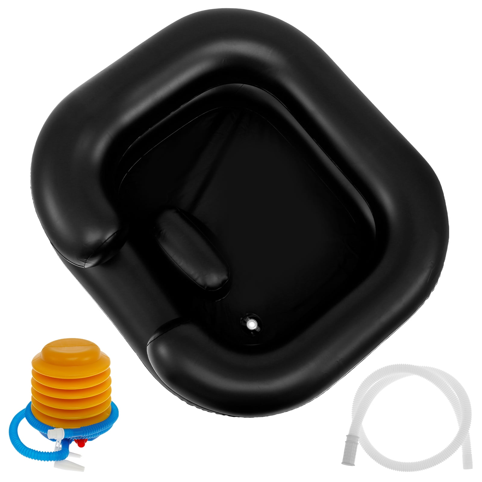 pluokvzr Inflatable Hair Washing Basin with Head and Neck Support Portable Inflatable Shampoo Basin Foldable Inflatable Shampoo Bowl Hair Wash Bowl for Comfortable Hair Washing