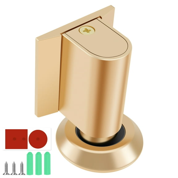 Pluokvzr Magnetic Door Stopper Punch Free Silent Floor Door Stop Zinc Alloy Magnetic Door Catch Invisible Magnetic Door Holder to Keep Door Open for for Bedroom Bathroom