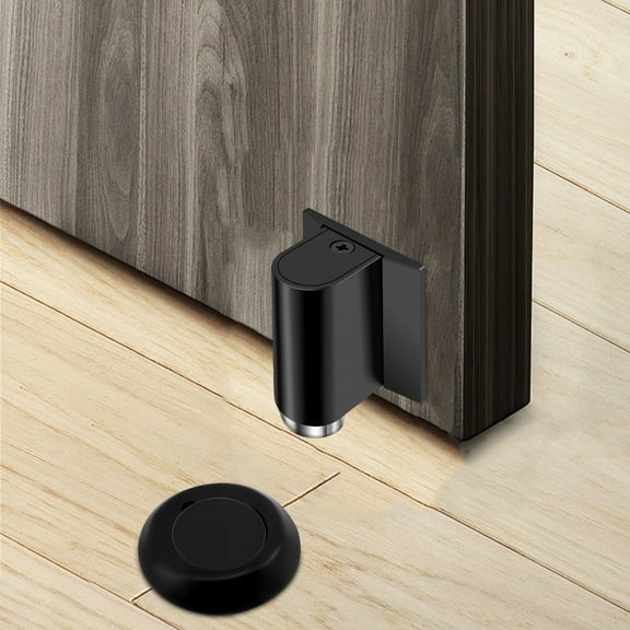Pluokvzr Magnetic Door Stopper Punch Free Silent Floor Door Stop Zinc Alloy Magnetic Door Catch Invisible Magnetic Door Holder to Keep Door Open for for Bedroom Bathroom
