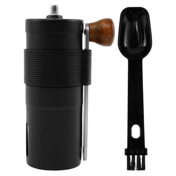 Pluokvzr Manual Coffee Grinder with Hand Crank Coarseness Adjustable Hand Coffee Grinder Ceramic Burr Coffee Grinder Stainless Steel Coffee Bean Grinder with Cleaning Brush for Home Travels Camping