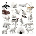 Pluokvzr 17PCS Arctic Animals Mini Toys Set: Wildlife Figurines ...