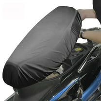 Pluokvzr Motorcycle Seat Cover Universal Motorbike Seat Protector Cushion Elastic PU Leather Motorbike Seat Full Cover Waterproof Sunscreen Cover for Most Motorcycles