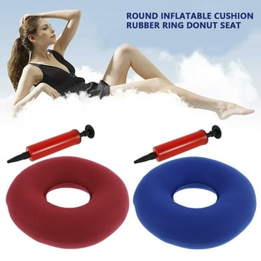 Pluokvzr Original Donut Cushion - Inflatable Ring Cushion - Hemorrhoid Treatment, Bed Sores, Coccyx & Tailbone Pain, Child Birth, Prostatitis
