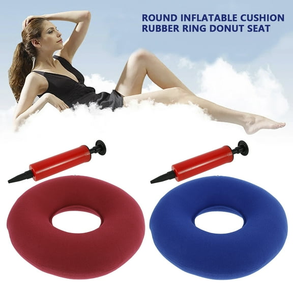 Fznkrag Original Donut Cushion - Inflatable Ring Cushion - Hemorrhoid Treatment, Bed Sores, Coccyx & Tailbone Pain, Child Birth, Prostatitis
