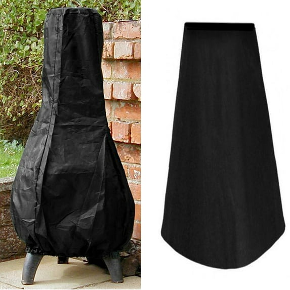 Fznkrag Outdoor Patio Large Chiminea Cover Fire Pit Cover Heavy Duty Patio Chiminea Cover Waterproof BBQ Garden Chimney Heater Rain Protector Garden Heater Cover