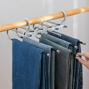 Keyohome Pants Hanger 5 Layers Heay Duty 11LB Pants Trousers Rack Space Saing Multiple Layers Clothes Organizer Hanger