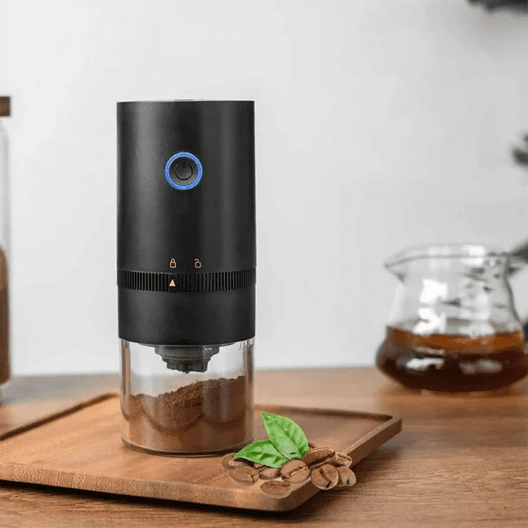 Pluokvzr Portable Electric Burr Coffee Grinder USB Rechargeable Small Coffee  Bean Grinder with Multiple Grinding Settings Automatic Conical Burr Grinder  for Espresso and French Press 