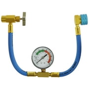 Pluokvzr Refrigerant Charge Hose Professional Self-Sealing Recharge Hose with Gauge and 1/2 Acme Thread Low Side Quick Coupler Stable Air Conditioner Recharging Hose for AC Refrigerant System