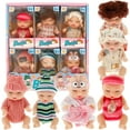 thumbnail image 1 of Keyohome 6Pcs Mini Baby Dolls,4.3" Newborn Dolls Gift Set,Cute Reborn Baby Dolls Toys for Kids 3+,with Clothes, 1 of 9
