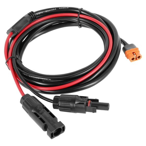 Pluokvzr Solar Charge Cable Connector 8FT Professional Solar Panel Adapter Portable Solar Panel Extension Cable Weather-Resistant Solar Male Female Connector Wire for Outdoor