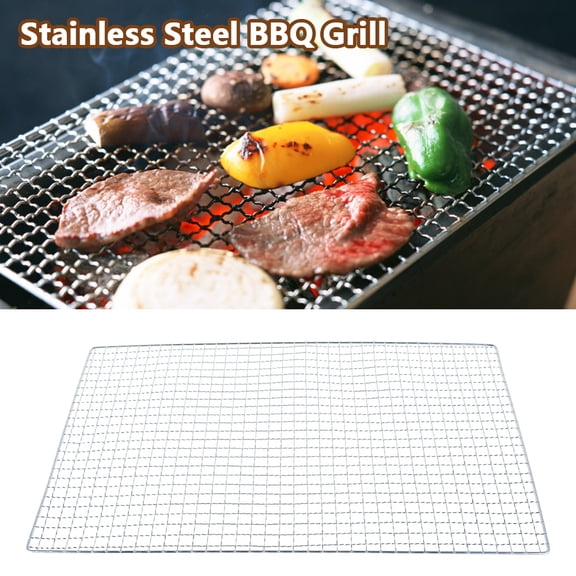 Fznkrag Stainless Steel BBQ Grill Grate Grid Wire Mesh Outdoor Barbecue Rack Cooking Replacement Net