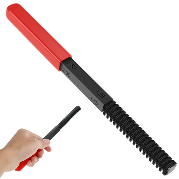 Pluokvzr Thread Restorer File 22*1.5cm High Hardness 45 Steel File Thread Chaser Stud Bolt Screw Pipe Thread Correction Hardware for Engineering Home Projects