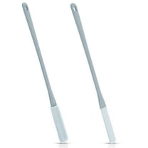 Pluokvzr Toe Gap Cleaning Brush Portable Long Handle Foot Brush Soft Rubber Foot Scrubber Ergonomic Foot Exfoliating Brush Shower Foot Cleaning Brush for Home Travel