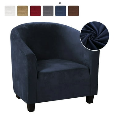 Pluokvzr Tub Chair Covers for Armchairs Tub Sofa Slipcover Velvet Fabric Club Chair Slipcover Stretch Armchair Slipcover Removable Washable Sofa Couch Cover