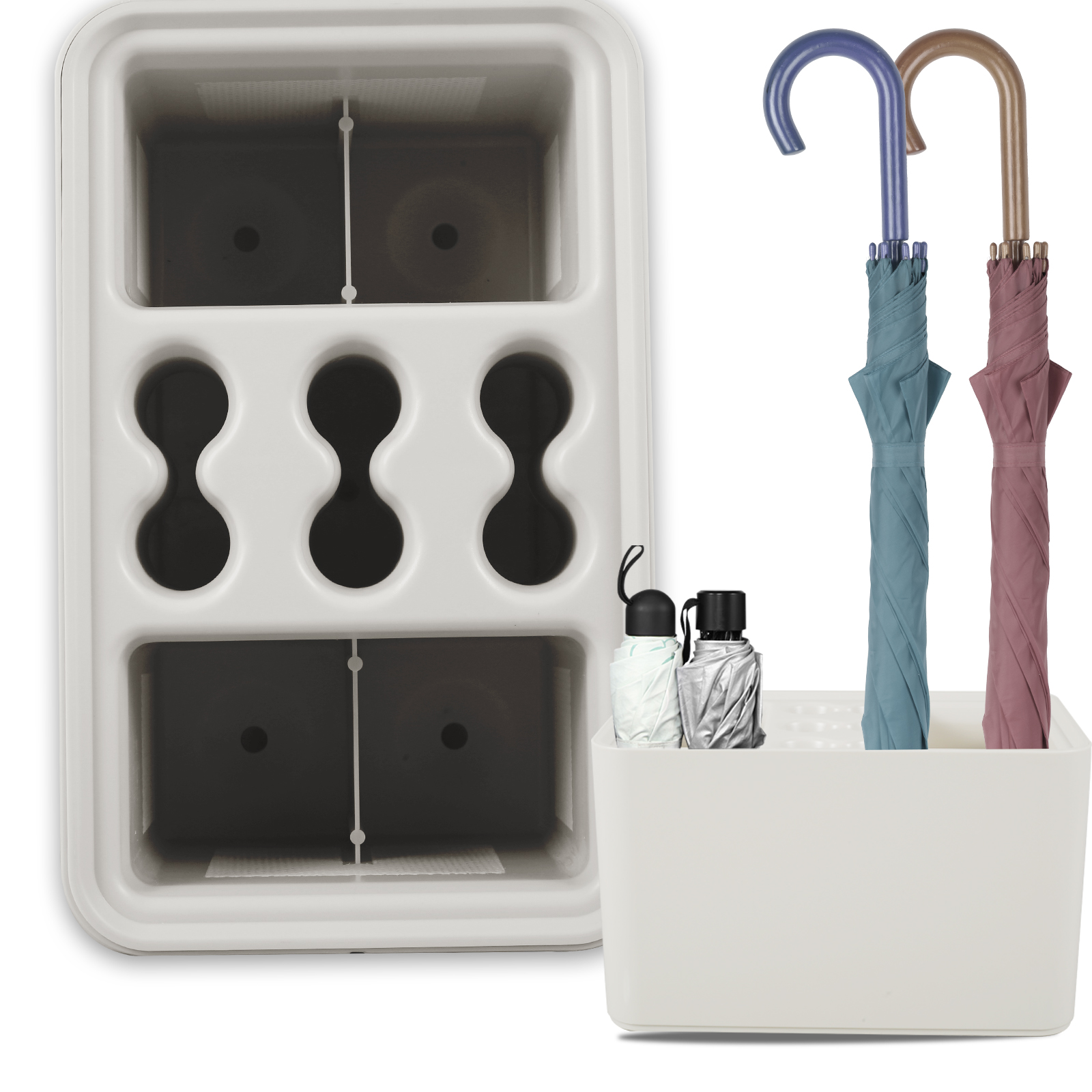 Pluokvzr Umbrella Stand Rack, Freestanding Umbrella Holder with