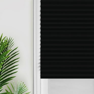 Pluokvzr Window Shades Cordless Window Blinds Pleated Fabric Shades for Privacy Light Filtering Blackout Blinds for Bedrooms Living Room Bathroom Office (White/Gray/Black/Burgundy)