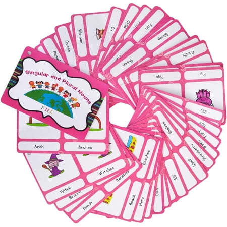 Plural Nouns Flash Cards | Learning Toys Flashcards for Children Pre-K, Toddlers and Kids