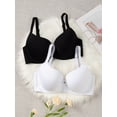 thumbnail image 1 of Plus 2pcs Solid Underwire Push Up Bra, 1 of 5