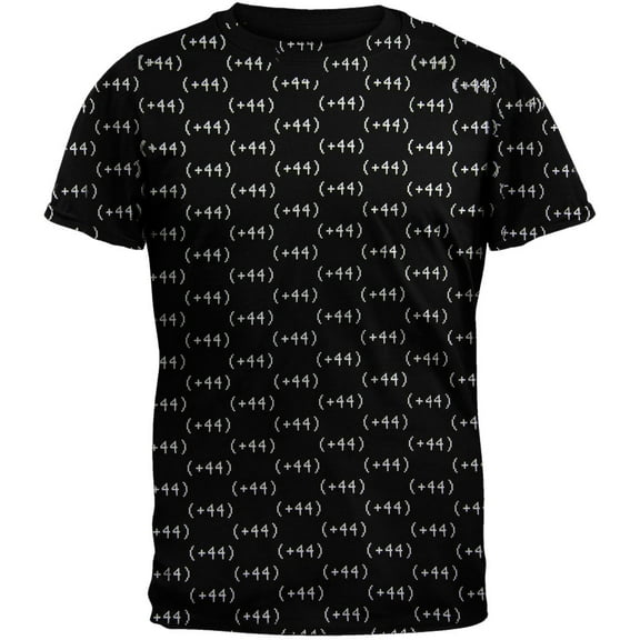 Plus 44 Men's Numbers All-Over Short Sleeve T Shirt