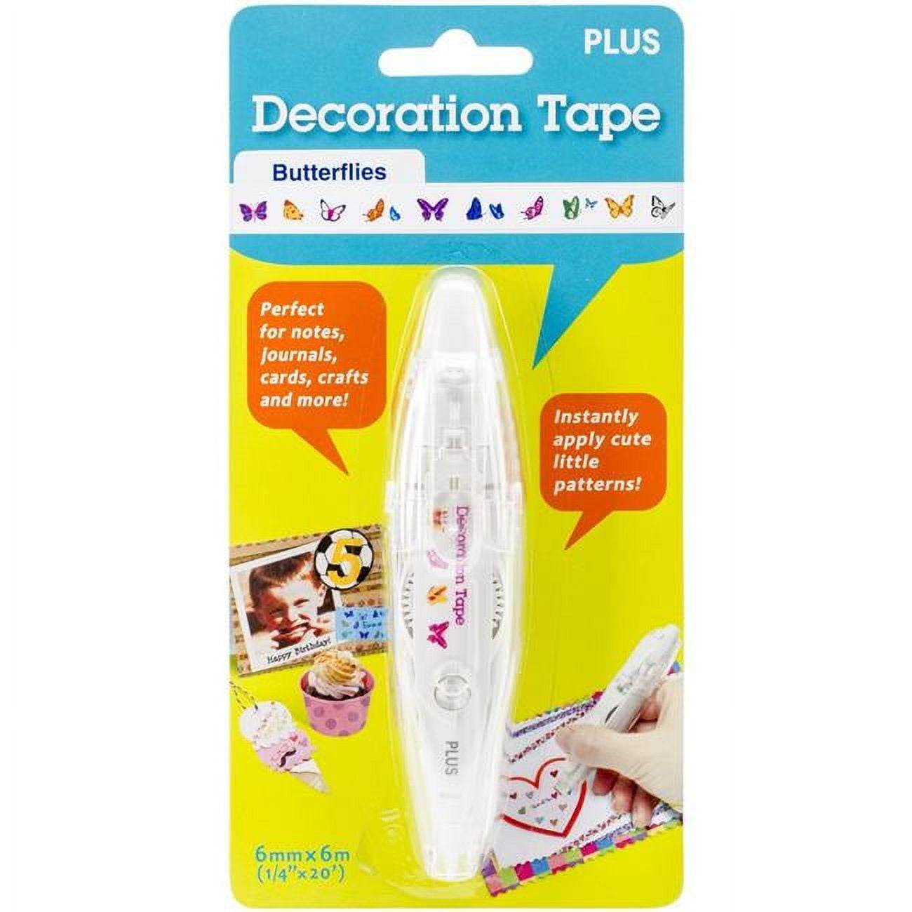 Plus 48DST-002 Decoration Tape Pen - Butterflies - Walmart.com
